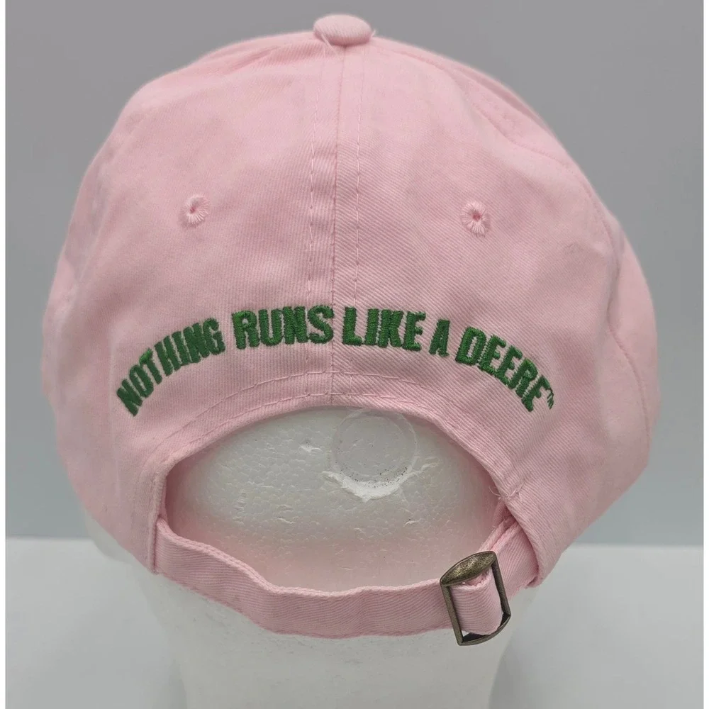 John‎ Deere Strapback Cap Women OSFA Pink Owners Edition Logo Hat
